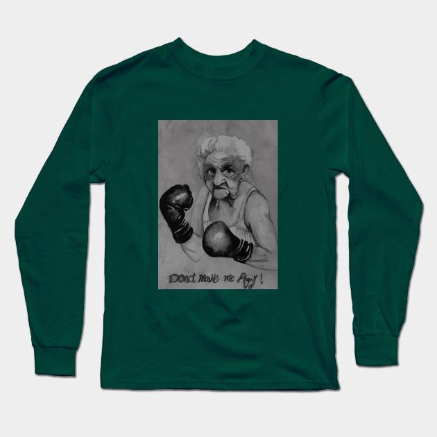 Grandma boxer Long Sleeve T-Shirt by The artist of light in the darkness 